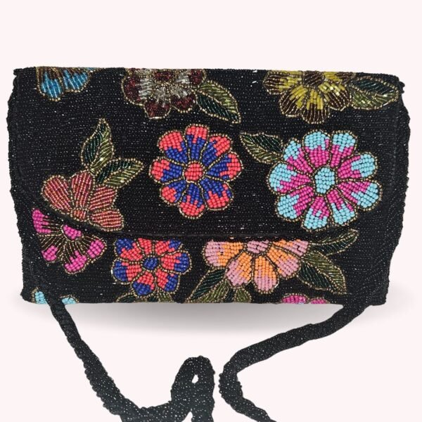 All-Raisin Black 3 crossbody beaded Bag—versatile as a formal clutch or a casual sling