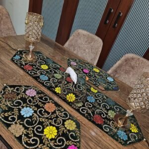 Premium Handcrafted – Beaded Table Runner set
