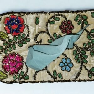 Premium Handcrafted Ivory Floral Garden – Beaded Tissue Box Cover