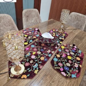 Premium Handcrafted – Beaded Table Runner set